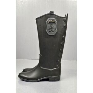 Sam Edelman Ximon Rain Boots Womens 8 Green‎ Rubber Waterproof Tall